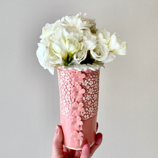 Pink Floral Vase