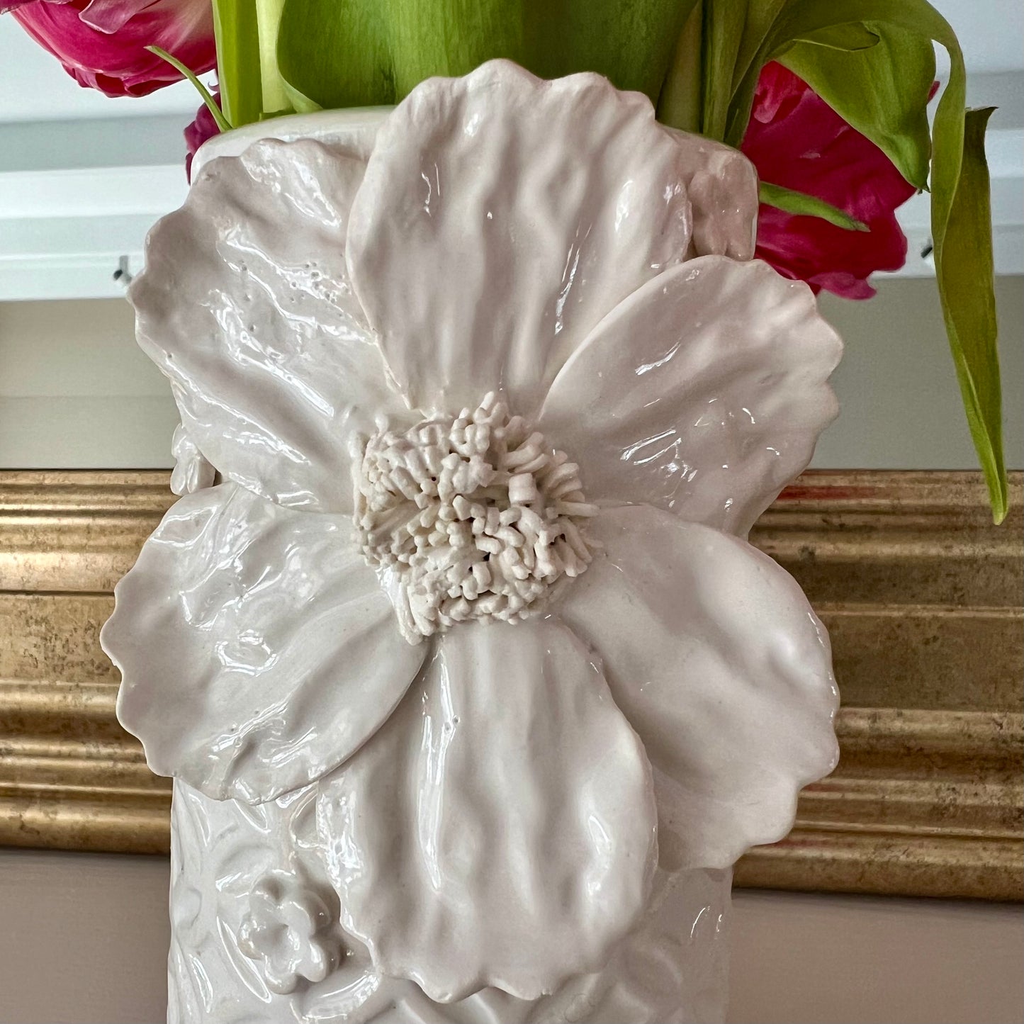 Medium White Flower Vase